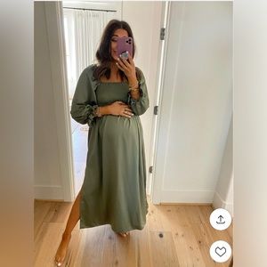 ASOS DESIGN shirred satin maxi dress size 4